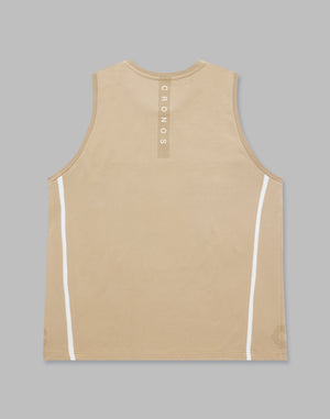 CRONOS 2LINES TANKTOP【BEIGE】
