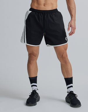 CRONOS TILTED LINE SHORTS【BLACK】