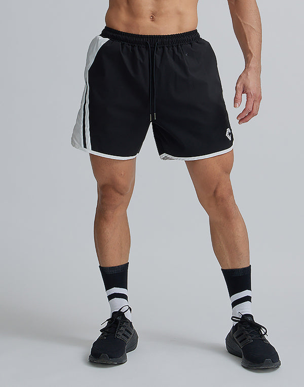 CRONOS TILTED LINE SHORTS【BLACK】